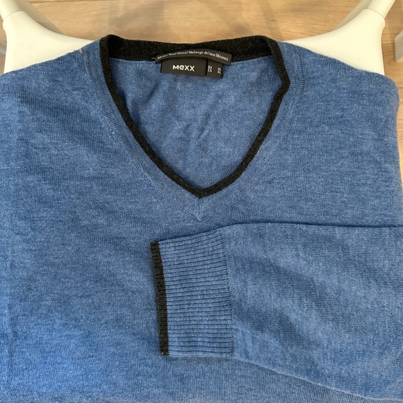 Mexx merino wool blue sweater - Picture 2 of 2